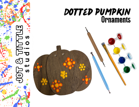 Dotted Pumpkin Ornaments