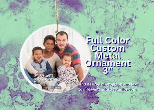 Custom Full-Color Metal Ornament