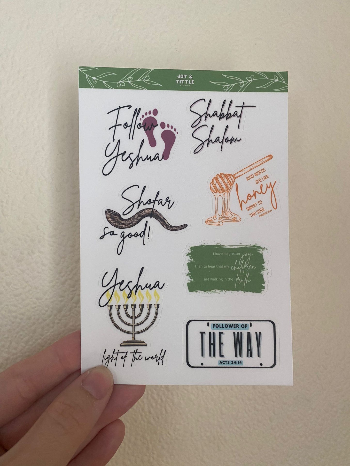 4x6" Sticker Sheet - Bible, Yeshua, Shofar, Messianic, Shalom!